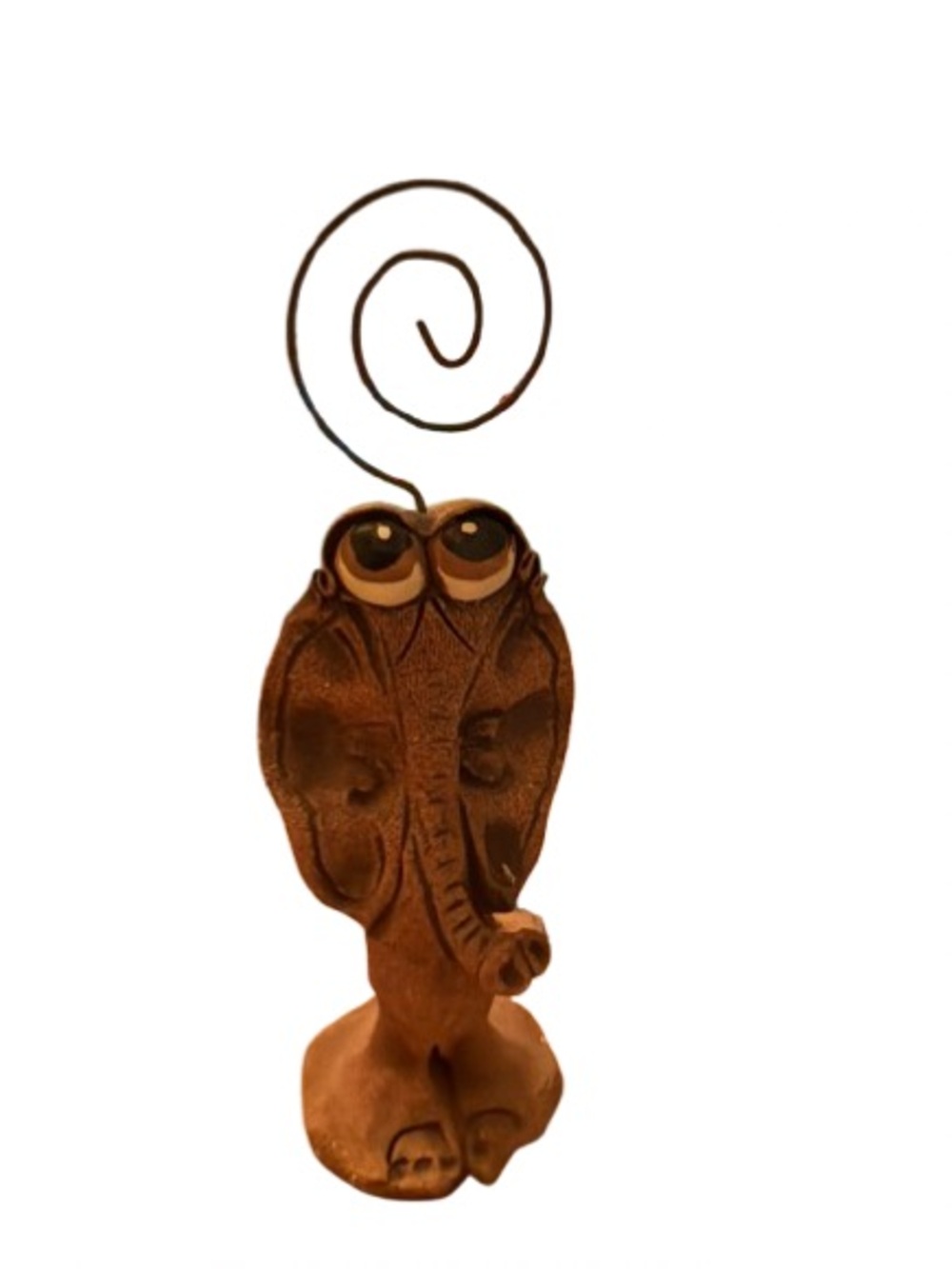 Brown Elephant Photo/Card Holder - Decorative Home Art